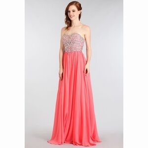 CORAL Iridescent Sweetheart Dress 1558